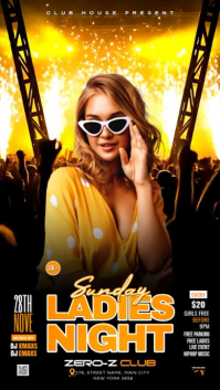 Sunday Night Club Party Instagram Story Video template