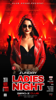 Sunday Night Club Party Instagram Story Video template