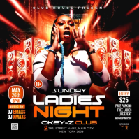 Sunday Night Club Party Square Video Carré (1:1) template