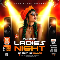 Sunday Night Club Party Square Video Квадрат (1 : 1) template