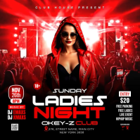 Sunday Night Club Party Square Video Cuadrado (1:1) template