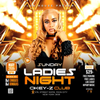 Sunday Night Club Party Square Video template