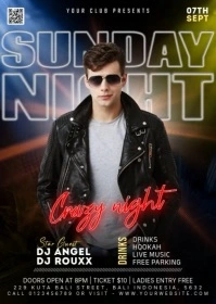 SUNDAY NIGHT FLYER A6 template