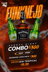 Sunday Night Happy Hour Poster template