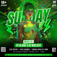 Sunday Night Party Quadrat (1:1) template