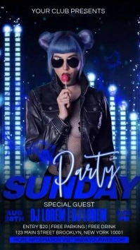 Sunday Night Party Historia de Instagram template