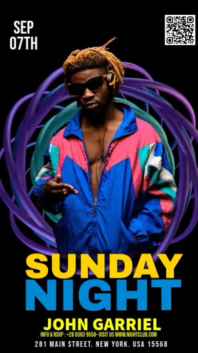 Sunday Night Party Instagram Story template