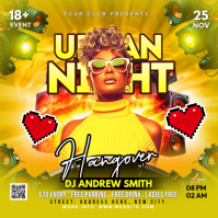 Giallo Club Night Event Persegi Template