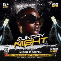 Sunday Night Party Instagram Post template