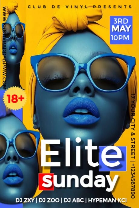 Sunday Night Party  Poster template