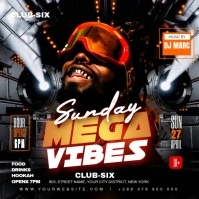 Sunday nightclub party Instagram Post template