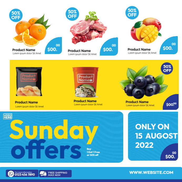 Now Offering Advertisement Examples Sunday Offer Ads Template | PosterMyWall