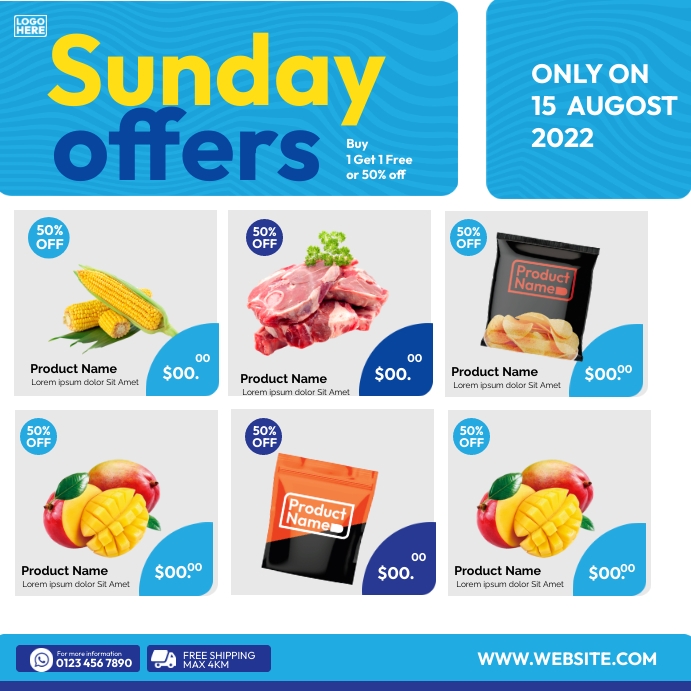 Sunday Offers Ads Template | PosterMyWall
