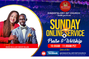 Sunday online service flyer Etiket template