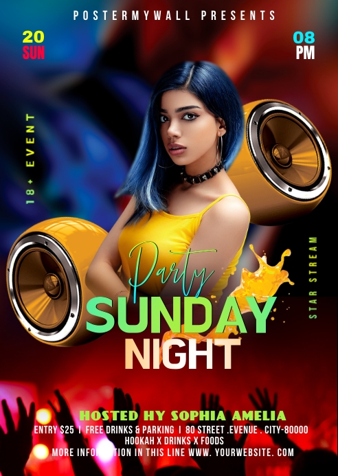 SUNDAY PARTY (1) A6 template