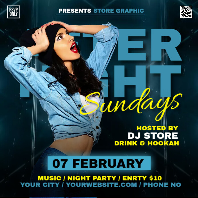 Sunday Party Template PosterMyWall