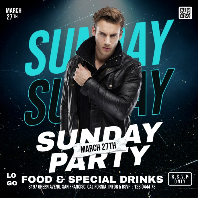 Sunday Party Template PosterMyWall