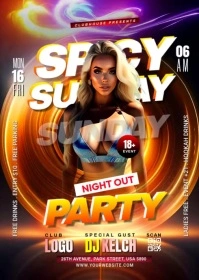 SUNDAY PARTY A6 template