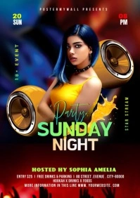 SUNDAY PARTY A1 template