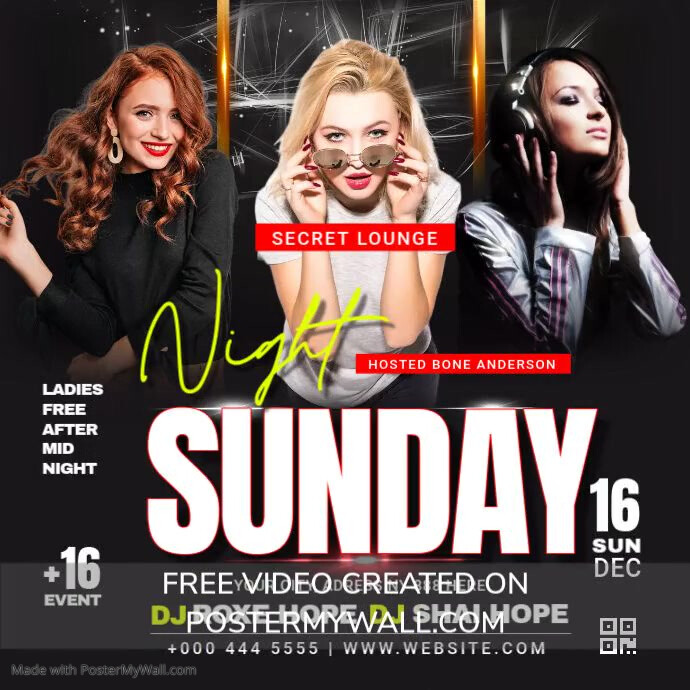 SUNDAY PARTY Template PosterMyWall