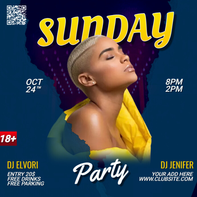 Sunday party flyer Template PosterMyWall