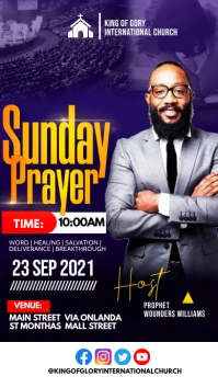 sunday prayer Digital Display (9:16) template