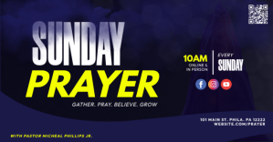 Purple Sunday Prayer Gathering Iklan Facebook Template