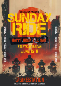 Sunday Ride Flyer Template | PosterMyWall