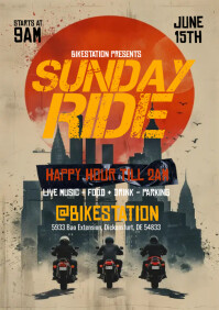 Sunday Ride Flyer Template | PosterMyWall
