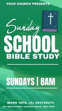 Sunday school bible study Instagram Story template