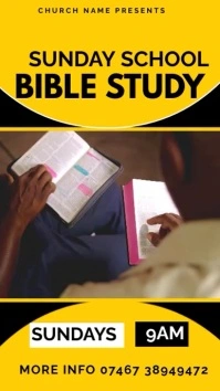 Sunday school bible study Instagram Story template