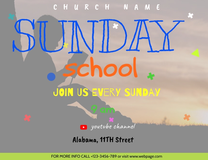 Sunday School Template PosterMyWall