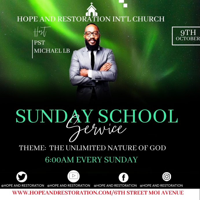 Copy of SUNDAY SCHOOL | PosterMyWall