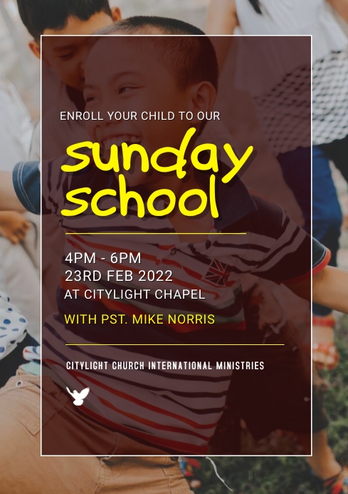 Sunday School Flyer Design Template PosterMyWall