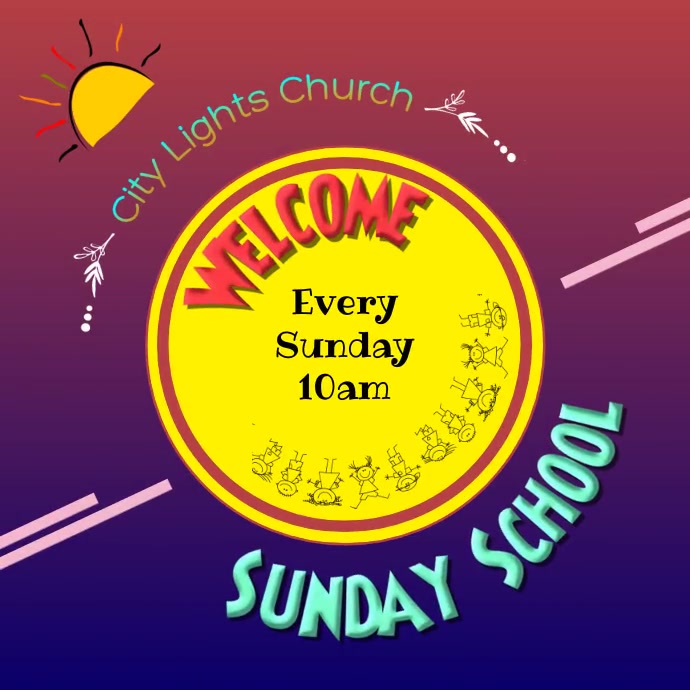Sunday School Flyer Template PosterMyWall