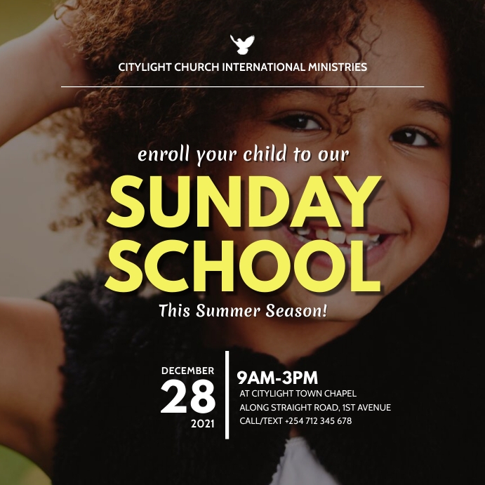 Sunday School Flyers Template