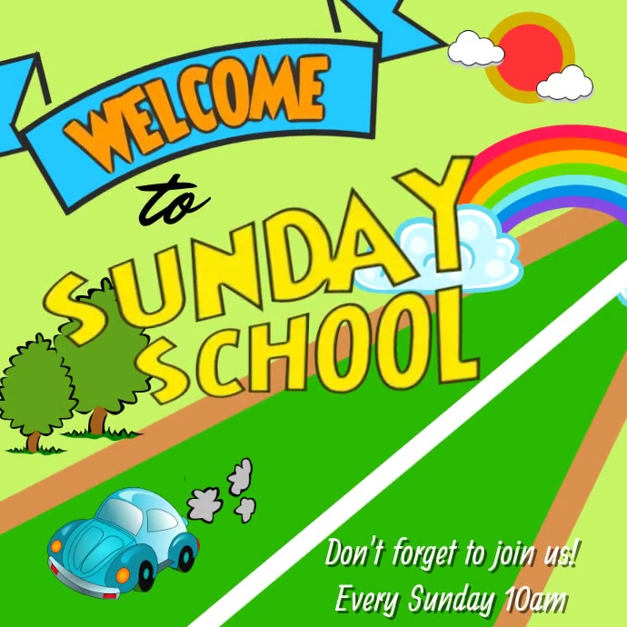 Sunday School Flyer Template PosterMyWall