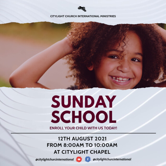 Sunday School Flyer Template PosterMyWall