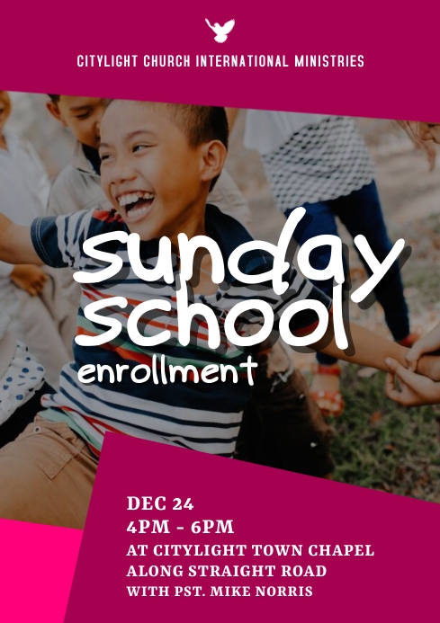 Sunday School Flyer Template PosterMyWall