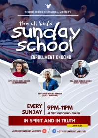 Sunday School Flyer Template Design PosterMyWall