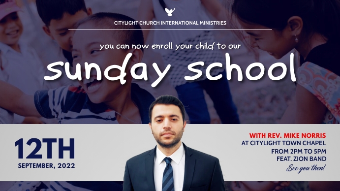 Sunday School Flyer Template PosterMyWall