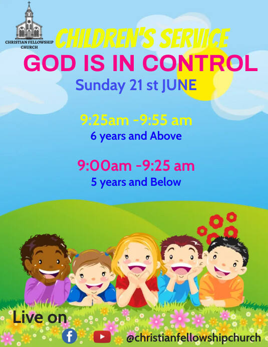 Sunday School Flyer Template PosterMyWall