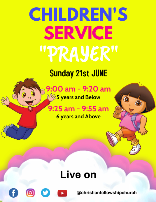 Sunday School Flyer Template PosterMyWall
