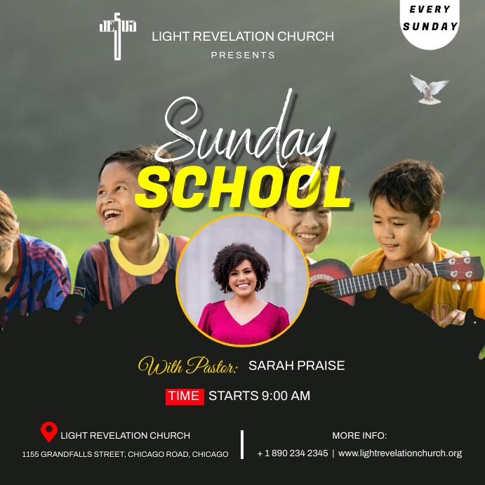SUNDAY SCHOOL POSTER Template PosterMyWall