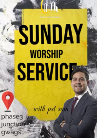 Sunday service , Church A4 template