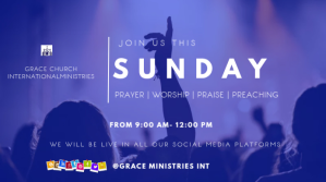 Blue Church Service Announcement Digitalt display Template
