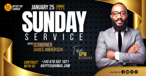 Sunday Service Ad Facebook-annonce template