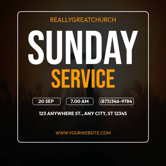 Sunday Service Ads Template | PosterMyWall