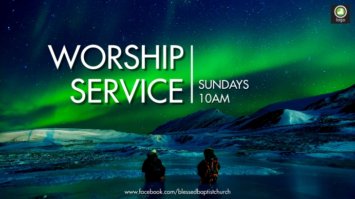 sunday service aurora background Template | PosterMyWall