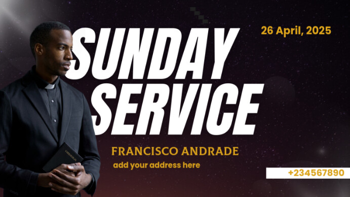 Sunday service banner Template | PosterMyWall